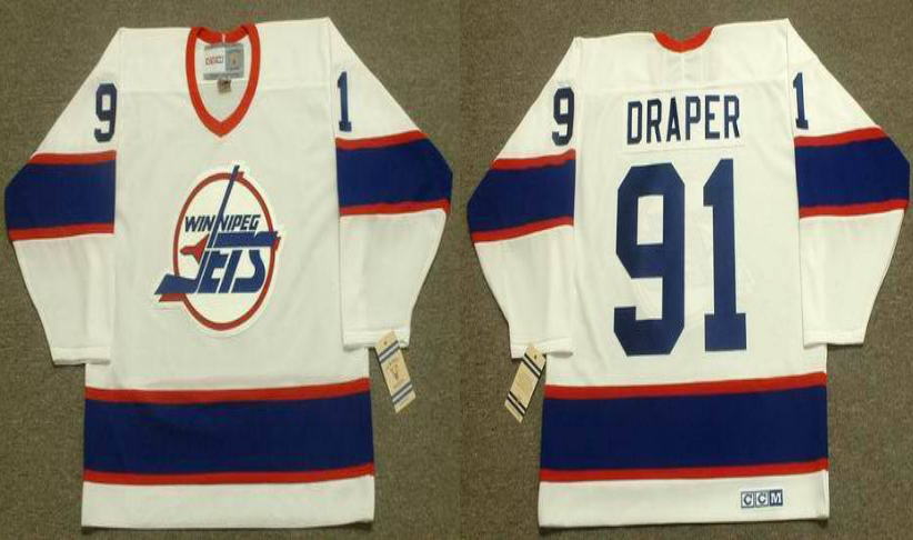 2019 Men Winnipeg Jets 91 Draper white CCM NHL jersey